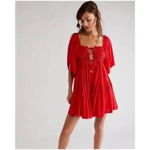 Free People Red Mini Dress